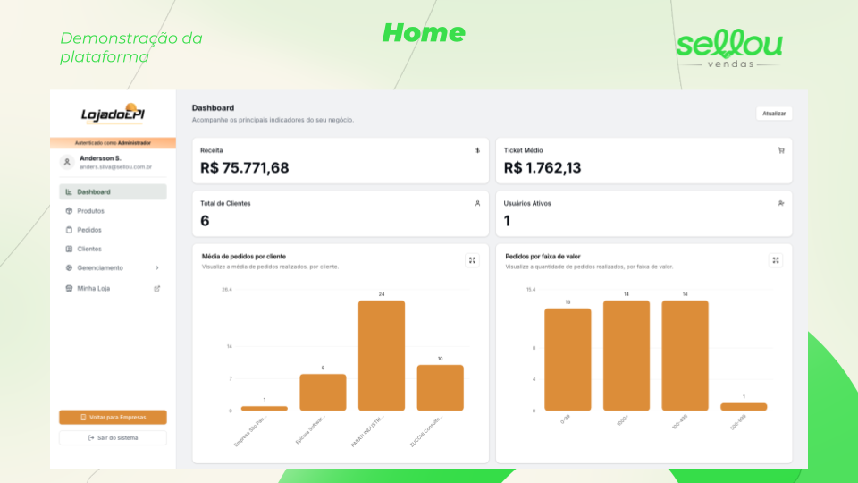 Demonstração - Home